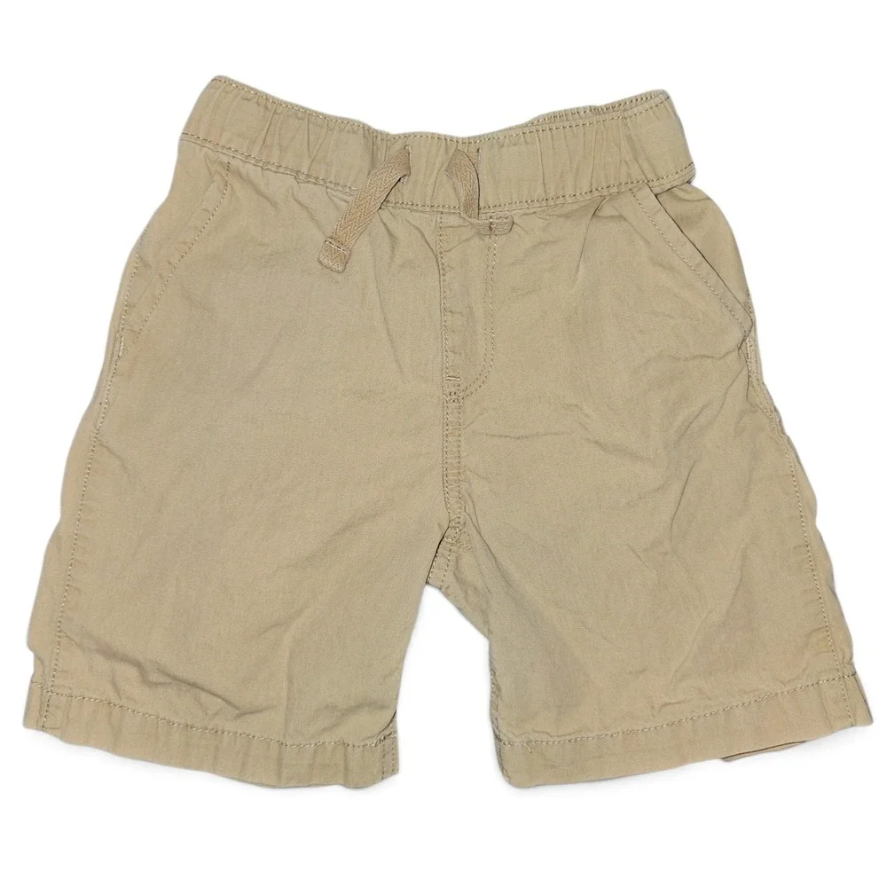 The Childrens Place Chino Shorts Boys 4T Tan Good Adjustable Waist Drawstring